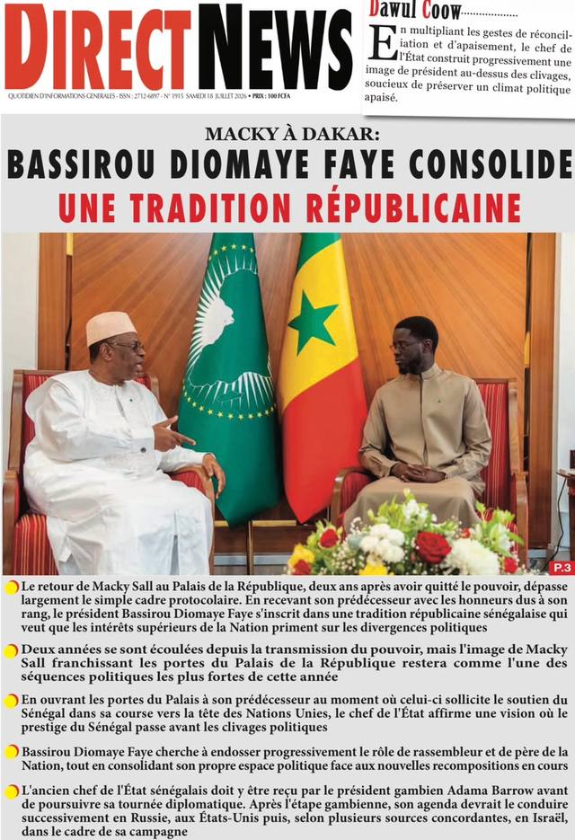 Une de ItNews, 18 juillet 2026