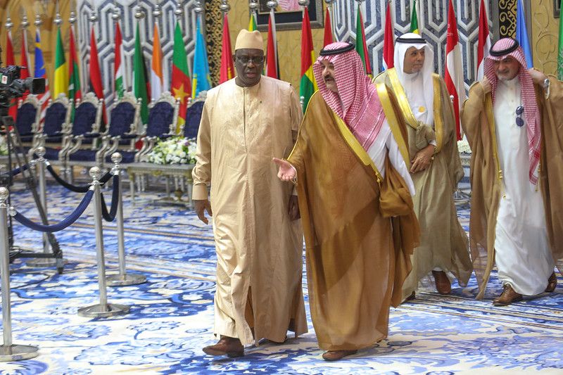Macky Sall lors d'une cérémonie officielle de la République du Sénégal