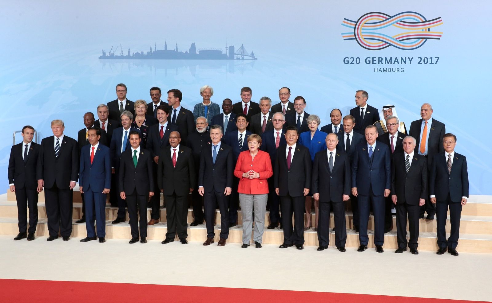 Macky Sall sur la photo de famille des dirigeants au Sommet du G20 de Hambourg en 2017