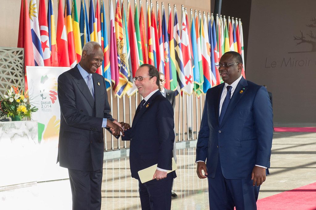 Macky Sall et le Président français François Hollande lors d'une visite d'État