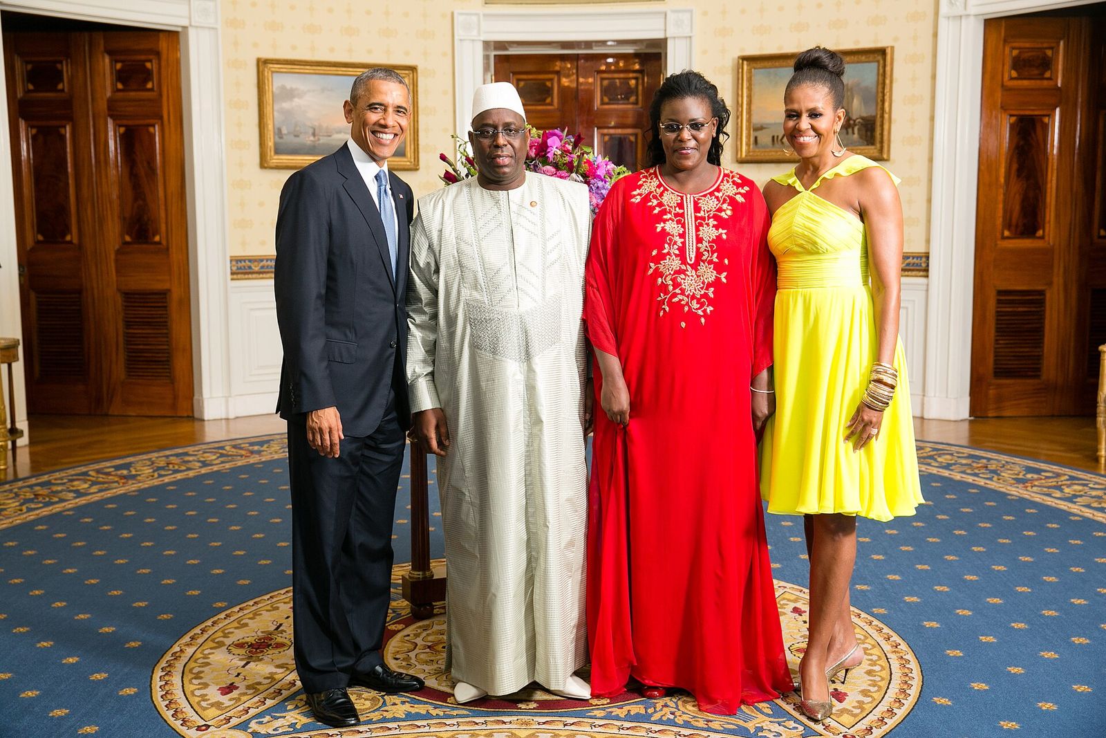 Macky Sall accueilli par le Président Barack Obama et Michelle Obama à la Maison Blanche en 2014