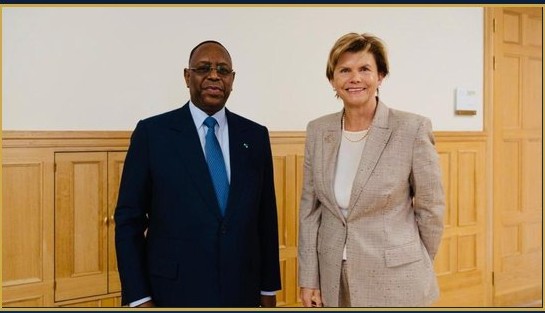 Le Président Macky Sall avec la ministre lettone Baiba Braže